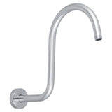 Shower Arm S Shape Gooseneck Stainless Steel Shower Head Extension Arm Bathroom NPT Shower Head Arm for Home233 Brushed - Extra Image
