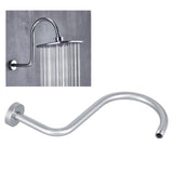 Shower Arm S Shape Gooseneck Stainless Steel Shower Head Extension Arm Bathroom NPT Shower Head Arm for Home233 Brushed