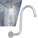 Shower Arm S Shape Gooseneck Stainless Steel Shower Head Extension Arm Bathroom NPT Shower Head Arm for Home233 Brushed - Extra Image