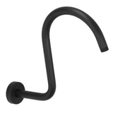 Shower Arm S Shape Gooseneck Stainless Steel Shower Head Extension Arm Bathroom NPT Shower Head Arm for Home233 Black