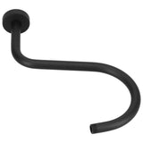 Shower Arm S Shape Gooseneck Stainless Steel Shower Head Extension Arm Bathroom NPT Shower Head Arm for Home233 Black - 45-Degree Angle