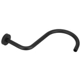 Shower Arm S Shape Gooseneck Stainless Steel Shower Head Extension Arm Bathroom NPT Shower Head Arm for Home233 Black