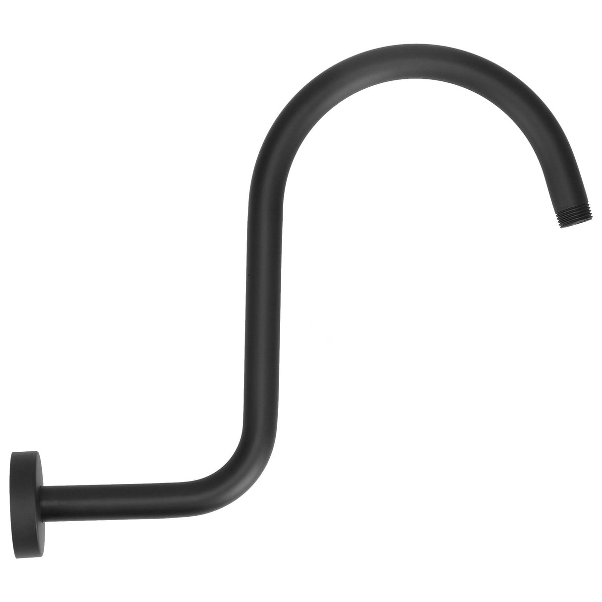 Shower Arm S Shape Gooseneck Stainless Steel Shower Head Extension Arm Bathroom NPT Shower Head Arm for Home233 Black