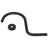 Shower Arm S Shape Gooseneck Stainless Steel Shower Head Extension Arm Bathroom NPT Shower Head Arm for Home233 Black