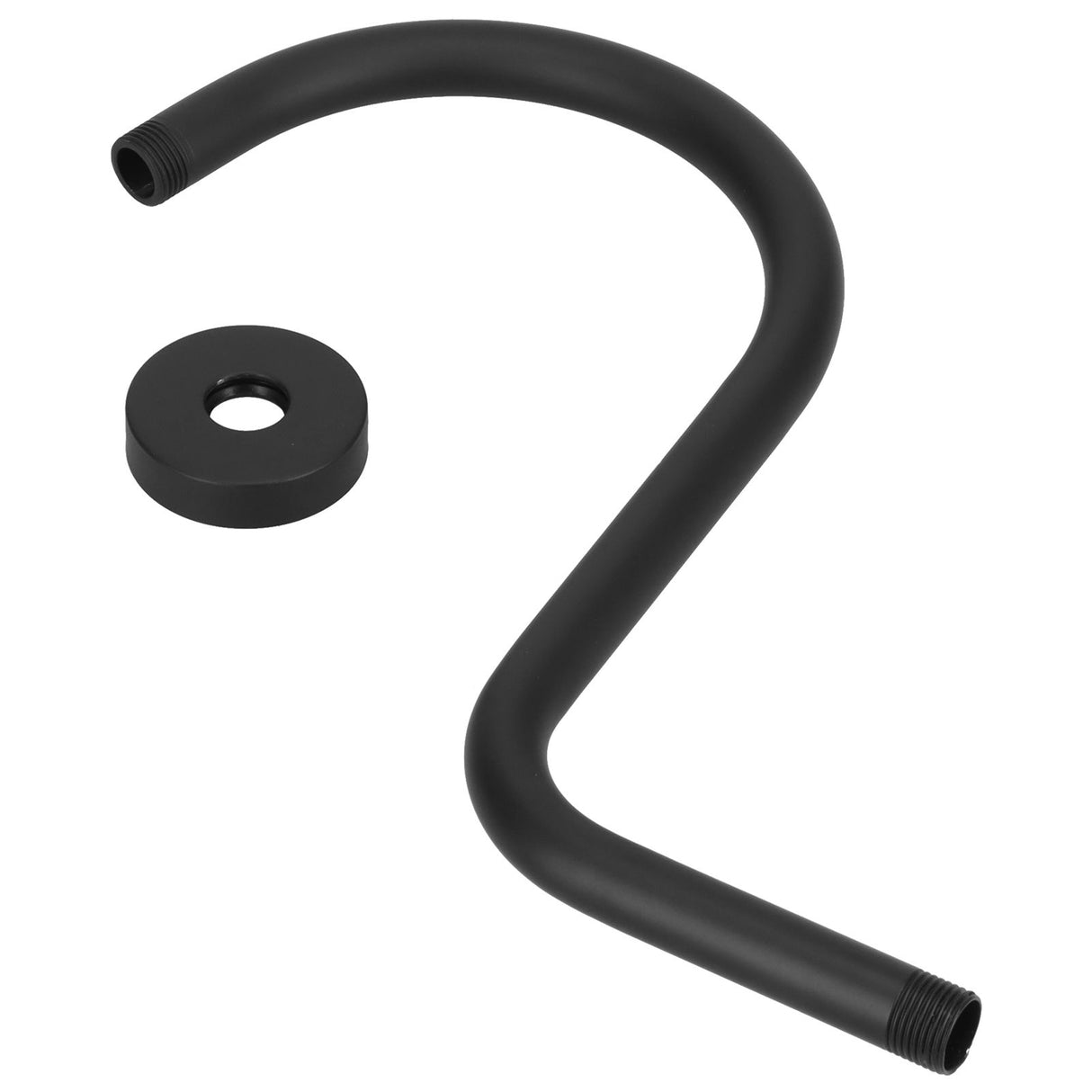 Shower Arm S Shape Gooseneck Stainless Steel Shower Head Extension Arm Bathroom NPT Shower Head Arm for Home233 Black