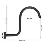 Shower Arm S Shape Gooseneck Stainless Steel Shower Head Extension Arm Bathroom NPT Shower Head Arm for Home233 Black - Extra Image