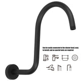 Shower Arm S Shape Gooseneck Stainless Steel Shower Head Extension Arm Bathroom NPT Shower Head Arm for Home233 Black