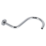 Shower Arm S Shape Gooseneck Stainless Steel Shower Head Extension Arm Bathroom NPT Shower Head Arm for Home233 Electroplate - 45-Degree Angle