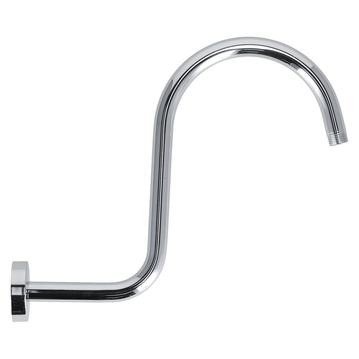 Shower Arm S Shape Gooseneck Stainless Steel Shower Head Extension Arm Bathroom NPT Shower Head Arm for Home233 Electroplate