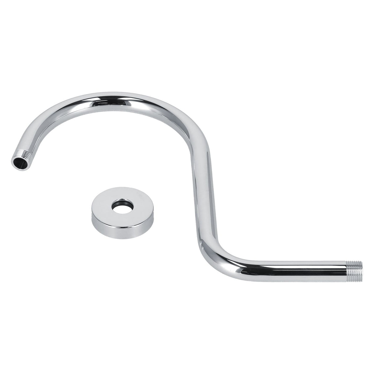 Shower Arm S Shape Gooseneck Stainless Steel Shower Head Extension Arm Bathroom NPT Shower Head Arm for Home233 Electroplate