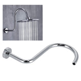 Shower Arm S Shape Gooseneck Stainless Steel Shower Head Extension Arm Bathroom NPT Shower Head Arm for Home233 Electroplate