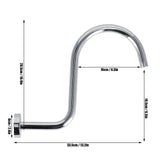 Shower Arm S Shape Gooseneck Stainless Steel Shower Head Extension Arm Bathroom NPT Shower Head Arm for Home233 Electroplate