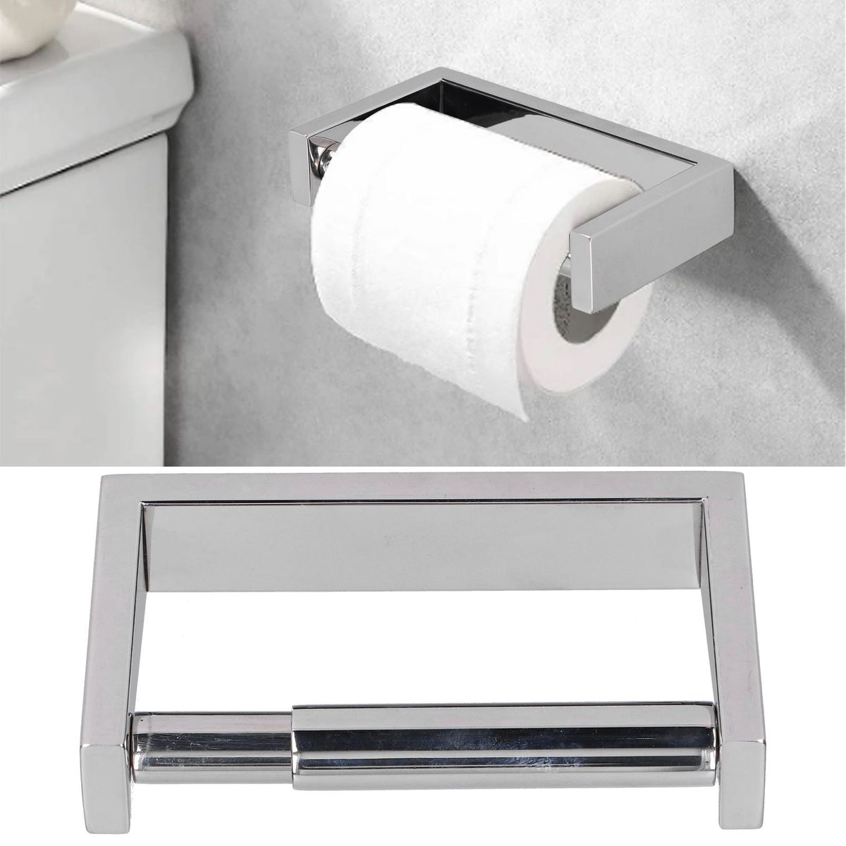 Wall Mounted Paper Roll Holder 304 Stainless Steel Toilet Paper Rack Home Bathroom Hardware Set