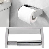 Wall Mounted Paper Roll Holder 304 Stainless Steel Toilet Paper Rack Home Bathroom Hardware Set - Extra Image