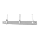 Wall Mounted Kitchen Hanger with 3 Hooks 304 Stainless Steel Punching Cloth Hook for Bathroom - Top-Down View