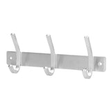 Wall Mounted Kitchen Hanger with 3 Hooks 304 Stainless Steel Punching Cloth Hook for Bathroom - Close-Up Angle