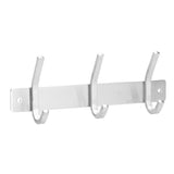 Wall Mounted Kitchen Hanger with 3 Hooks 304 Stainless Steel Punching Cloth Hook for Bathroom - Low Angle