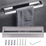 Stainless Steel Towel Rack Bathroom Towel Holder Wall Mounted Towel Bar Square Thicken Towel Hanger