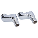 G1/2 to G3/4 Shower Mixer Faucet Swing Arm Adapter Cold Hot Water Pipe Fixed Accessory for Bathroom - 45-Degree Angle
