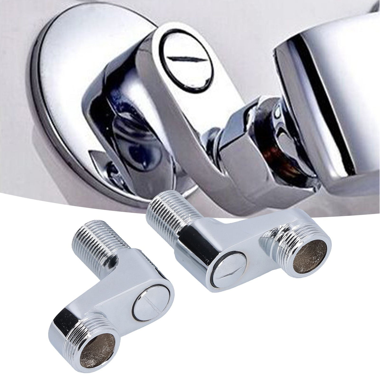 G1/2 to G3/4 Shower Mixer Faucet Swing Arm Adapter Cold Hot Water Pipe Fixed Accessory for Bathroom
