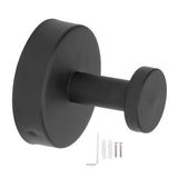 Single Coat Hook 304 Stainless Steel Black Wall Mounted Towel Clothes Hat Hanger for Bathroom Kitchen