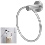 Stainless Steel Towel Ring Simple Rustproof Retro Bathroom Hand Towel Ring for Bathroom Kitchen223130 Brushed Towel Ring
