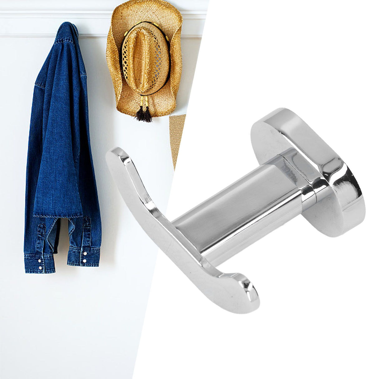Towel Hooks Zinc Alloy Material Retro Style Space Saving Light Weight Decorative 2 Hooks Hanger for Bathroom