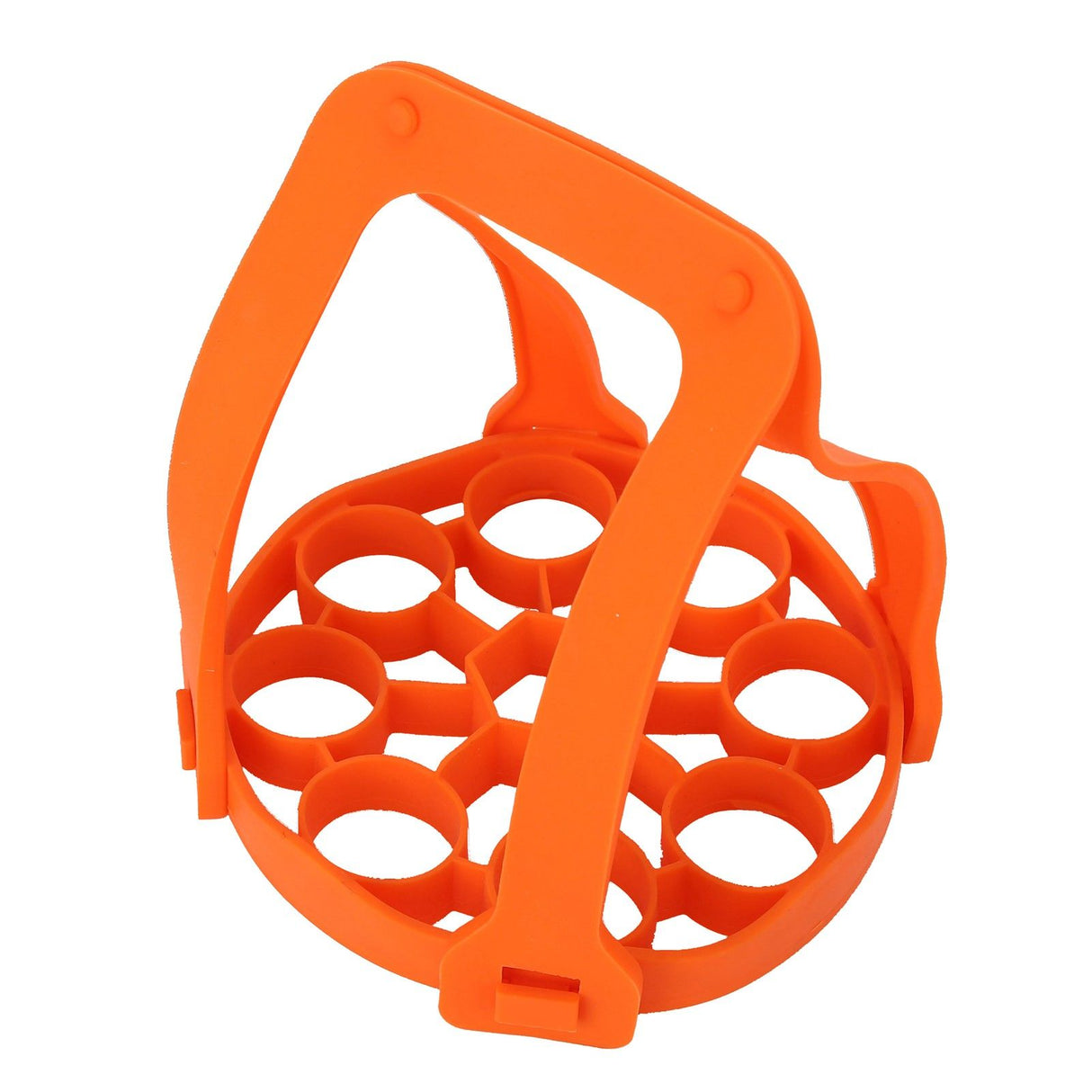 9Hole Silicone Egg Steamer Rack AntiScalding Pressure Cooker Sling Heat Insulation Pad(Orange )
