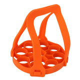 9Hole Silicone Egg Steamer Rack AntiScalding Pressure Cooker Sling Heat Insulation Pad(Orange )