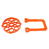 9Hole Silicone Egg Steamer Rack AntiScalding Pressure Cooker Sling Heat Insulation Pad(Orange ) - Close-Up Angle