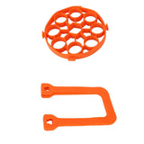 9Hole Silicone Egg Steamer Rack AntiScalding Pressure Cooker Sling Heat Insulation Pad(Orange )