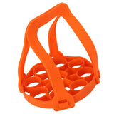 9Hole Silicone Egg Steamer Rack AntiScalding Pressure Cooker Sling Heat Insulation Pad(Orange )