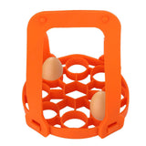 9Hole Silicone Egg Steamer Rack AntiScalding Pressure Cooker Sling Heat Insulation Pad(Orange )