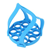 9Hole Silicone Egg Steamer Rack AntiScalding Pressure Cooker Sling Heat Insulation Pad(Blue )