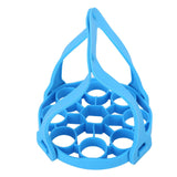 9Hole Silicone Egg Steamer Rack AntiScalding Pressure Cooker Sling Heat Insulation Pad(Blue ) - Side View