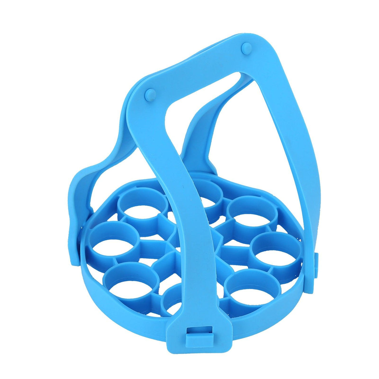 9Hole Silicone Egg Steamer Rack AntiScalding Pressure Cooker Sling Heat Insulation Pad(Blue )