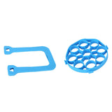 9Hole Silicone Egg Steamer Rack AntiScalding Pressure Cooker Sling Heat Insulation Pad(Blue ) - Low Angle
