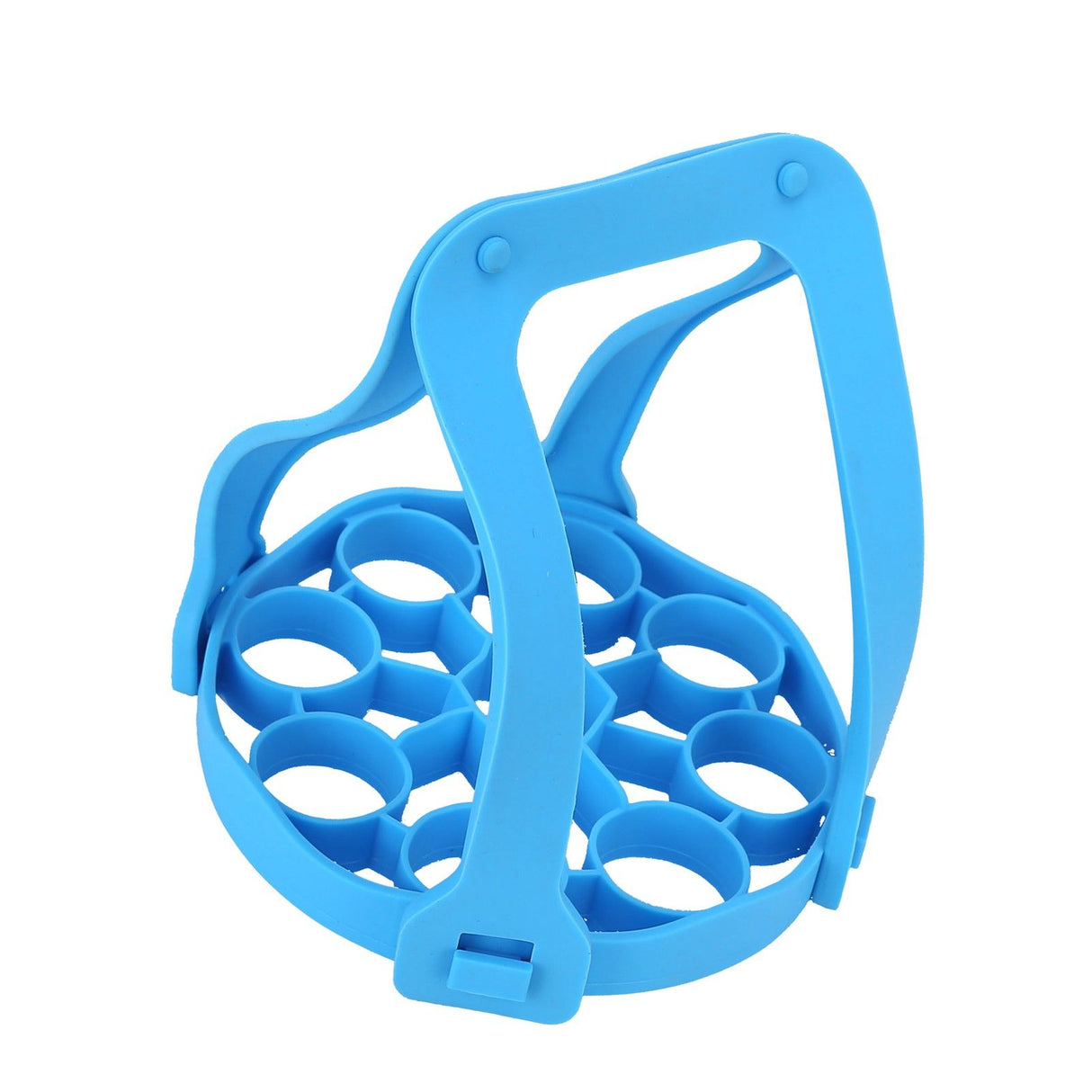 9Hole Silicone Egg Steamer Rack AntiScalding Pressure Cooker Sling Heat Insulation Pad(Blue )