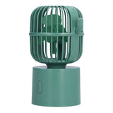 Mini Fan Cactus Shape Shaking Head Low Noise USB Charging Office Student Desktop Fan for Home Office