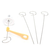 Stainless Steel Potato Cutter Hand Crank Potato Spiral Cutter Kitchen Accessory for Home - Side View