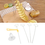 Stainless Steel Potato Cutter Hand Crank Potato Spiral Cutter Kitchen Accessory for Home - Extra Image