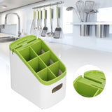 Cutlery Storage Box with Knife Rack Drain Chopstick Rack Kitchen Supplies Storage Rack - Extra Image