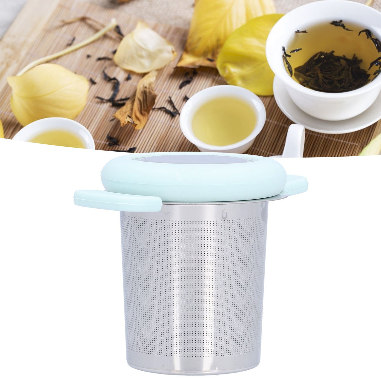 Stainless Steel Tea Strainer Silicone Double Handle Tea Strainer Tea Strainer Tea Maker