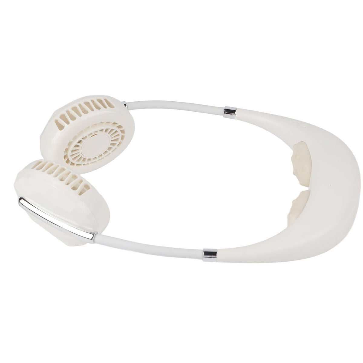 Hanging Neck Fan Portable Multifunction Leafless Massage Aromatherapy Neck Fanfor Outdoor HomeWhite 2.3in