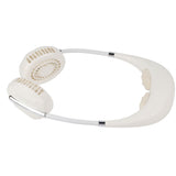 Hanging Neck Fan Portable Multifunction Leafless Massage Aromatherapy Neck Fanfor Outdoor HomeWhite 2.3in