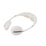 Hanging Neck Fan Portable Multifunction Leafless Massage Aromatherapy Neck Fanfor Outdoor HomeWhite 2.3in - Top-Down View