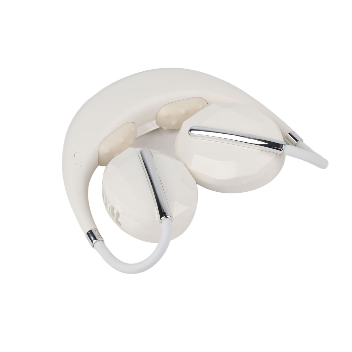 Hanging Neck Fan Portable Multifunction Leafless Massage Aromatherapy Neck Fanfor Outdoor HomeWhite 2.3in