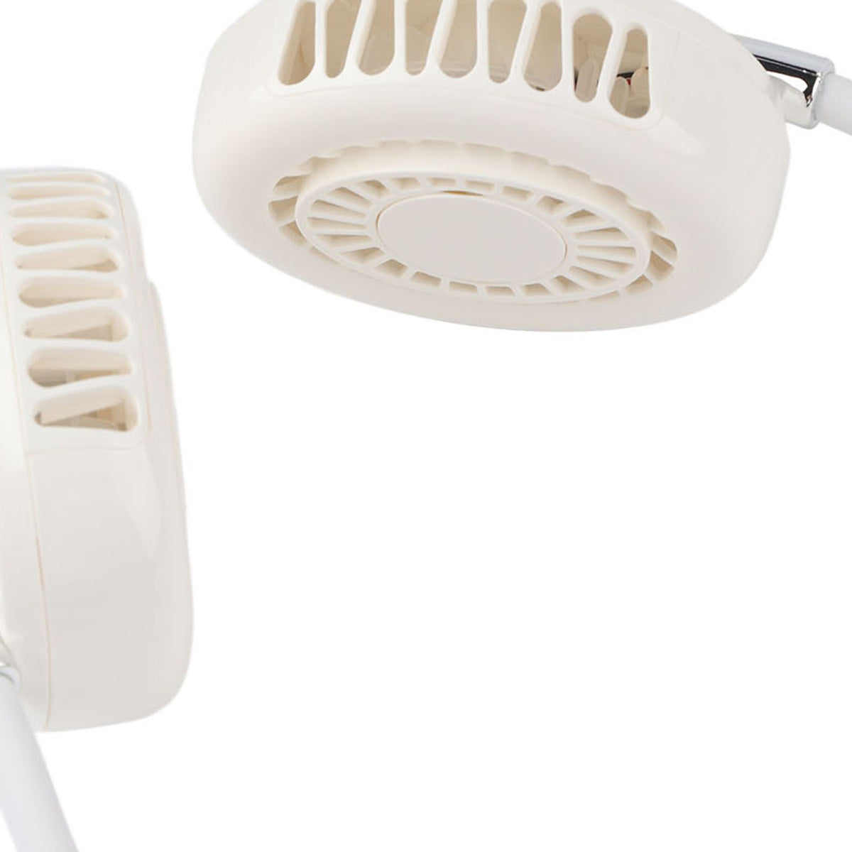 Hanging Neck Fan Portable Multifunction Leafless Massage Aromatherapy Neck Fanfor Outdoor HomeWhite 2.3in