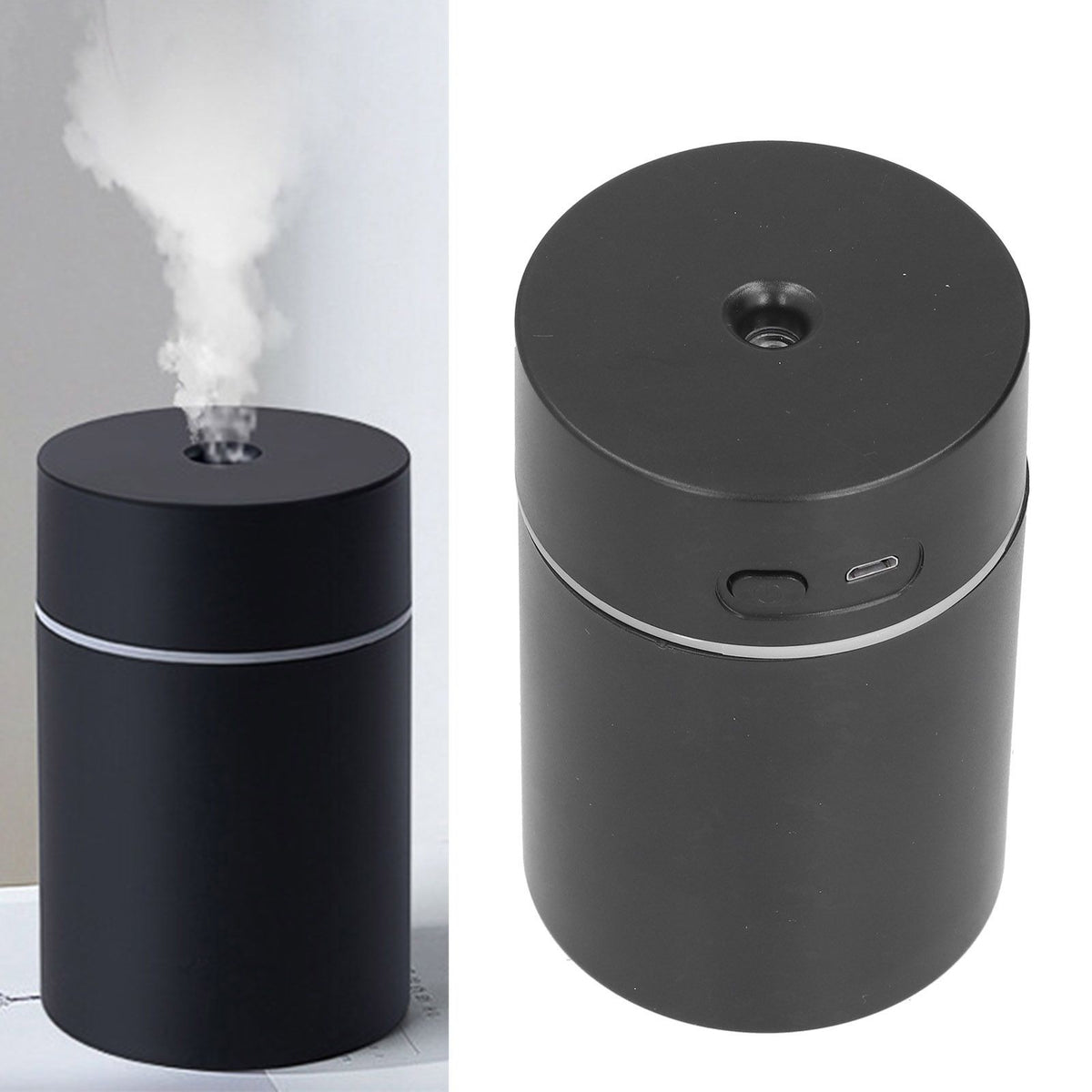 Mini Car Humidifier Mute Portable Spray Moisturizing USB Humidifier for Bedroom Office CarBlack