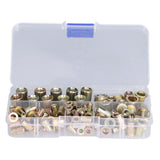 100PCS Threaded Inserts M3‑M8 Portable Galvanized Carbon Steel High Strength Rivet Nuts Assortment100PCS - Front View